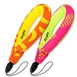 Ringke Floating Strap (2 Pack) Waterproof Foam Wrist Hand Strap for Cell Phone Cases, Underwater Digital Cameras, Keys - Palm Leaves & Banana