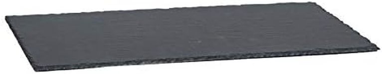 Argon Tableware 1x Grey 50cm x 25cm Rectangle Slate Serving Platter - Rustic Home Bar Kitchen Dining Table Place Setting