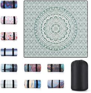 memKiya 80x80 Picnic Blankets Waterproof Sandless Folding Outdoors Camp Excersise Rug Huge Boho Floor Gym Meditation Mat Yard Blanket Giant Pet Camping Items Beach Trips Garden Necessities Gift Ideas