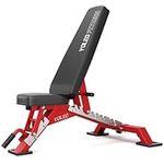 YOLEO Adjustable Weight Bench for Bench Press, 400KG/1000KG Heavy Duty Workout Bench for Home Gym, Decline/Flat/Incline (1000KG Commercial Red)
