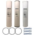 Home Master Whole House Sediment, Iron & Carbon, 3 orings & Grease, Replacement Filter Set CsetBB3SmgFeC 20x4.5