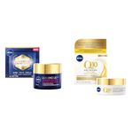 NIVEA LUMINOUS630 Dark Spot Solution Even Tone Cream & Q10 Power Anti-Wrinkle + Moisture Replenishment Day Cream (50 mL) | Anti-wrinkle day cream with argan oil