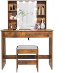 Makeup Vanity Desk with Sliding Lig