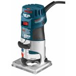 BOSCH PR20EVS Colt 1.0 HP Variable-Speed Palm Router - 5.6 Amp Motor, Soft Start, Constant ResponsCircuitry, Ergonomic Grip, Rugged Aluminum Base, Fixed, Quick-Clamp System, 1/4" Collet