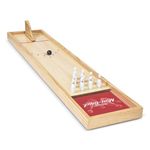 GoSports Mini Wooden Tabletop Bowling Game Set for Kids & Adults - Includes 1 Bowling Alley Board, 1 Launch Ramp, 2 Mini Bowling Balls, 10 Pins & Dry Erase Scorecard