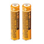 HHR-55AAABU NI-MH Battery for Panasonic 1.2 V 550 mAh AAA Rechargeable Batteries for BT Gigaset Cordless Phones, Pack of 2