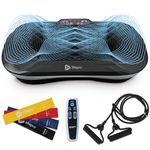 LifePro Vibration Plate Exercise Machine- Whole Body Vibration Fitness Trainer w/ Loop Bands - Vibrating Plate Exercise Machine With Remote, Balance Straps, Videos & Manual- 150Kg Max Load (Black)
