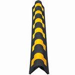 LADWA 1000mm, 1 Pieces Parking Safety Pillar Guard, Rubber Corner Bounce Shaped Guard with Yellow Reflective Tapes for High Visibility