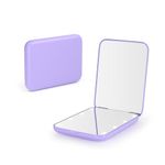 Kintion Compact Mirror with Light, LED Compact Travel Makeup Mirror, 1X/3X Magnification Lighted Pocket Mirror, 2-Sided, Portable, Folding, Handheld, Small Compact Mirror for Purses (Purple)