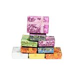 findout jewellery 9pcs Sparkling vibrant colors Ribbon cardboard necklace boxes for jewelry, necklace boxes, jewellery box small, boxes for jewellery packaging, bracelet boxes :9x7x2.4cm