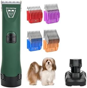 MASTERCLIP Tondeuse sans fil pour chien Shih Tzu, Bichon Frise, Lhassa Apso et Schnauzers. Résultats professionnels de coupe de chien à la maison sur tous les genoux qui ont des poils épais, longs ou