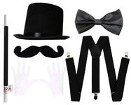 UNISEX MAGICIAN FANCY DRESS KIT - ONE SIZE FITS MOST - SIMPLE HALLOWEEN COSTUME FANCY DRESS ACCESSORY KIT