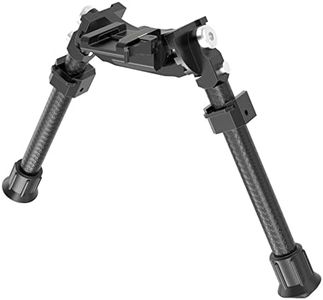 UUQ 8" - 12” Adjustable Bipod, Heavy Duty Carbon Fiber Tactical Rifle Bipod, Picatinny/Weaver Rail Mount Base (Quick Detach Lever)