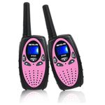 Retevis RT628 Walkie Talkies for Kids, Long Range 2 Way Radio, 22CH VOX Keypad Lock, Halloween Toys Gifts for Boys Girls, Family Walkie Talkies for Adults, Hiking Adventure Camping(Pink, 2 Pcs)