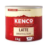 Kenco Latte Instant Coffee sold Direct Mart Rich & Smooth Ground Coffee Finest Aroma Coffee Powder, Medium Roast Resealable Coffee Tin Just Add Water (1kg French Vanilla Flavoured Coffee)