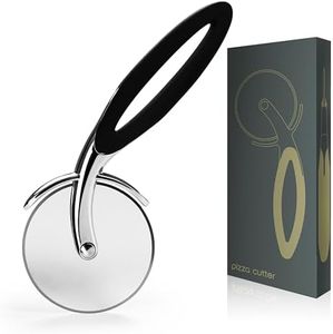 Blumtal Pizzaschneider - Edelstahl Pizzaroller mit Fingerschutz - Spülmaschinengeeigneter Pizza Schneider - Pizzamesser - Pizza Cutter - Pizza Messer - Pizza Roller/Pizzarad - rostfreies Rollmesser