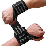 Boldfit Nylon Wrist Supporter for Gym Wrist Band for Men Gym&Women with Thumb Loop Straps-Wrist Wrap Gym Accessories for Men Hand Grip&Wrist Support Sports Straps for Gym,Weightlifting-Grey,One Size