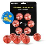 Shoe Deodorizer Balls 6 Pack, Trainer Deodoriser Odours Eliminator for Gym Bag Sneaker Wardrobe Car Air Freshener, Cologne Scent, Basketball