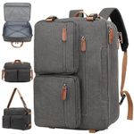 Evmyo 3 in 1 Extra Large Laptop Backpack, Messenger Shoulder Bag 17.3 inch Expandable Suitcase Backpacks, Expandable-dark Grey, X-Large, Business Backpacks