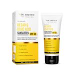 Dr. Sheth's Kesar & Kojic Acid Sunscreen with SPF 50 Pa++++ | For Pigtation-Free Skin | No White Cast & Light Weight | For Daily Moisturization | For All Skin Types | 30 g