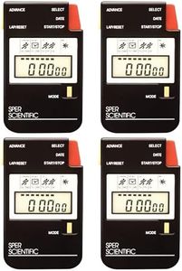 Sper Scientific Large Display Digital Stopwatch with Clock Functions & Alarm 810022 - Easy-to-Read LCD Timer, Durable & Portable Stopwatch for Labs, Classrooms, Sports Events & More - 4 pc