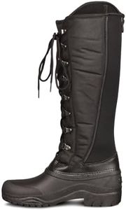 Ovation Women's Comfortable Durable Warm Water-Repellent Equestrian Horse Tall Telluride Winter Riding Boot, Black, 8