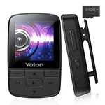 YOTON MP3 Player with Bluetooth 5.2, 64GB Large Storage, Mini HiFi-Music Player with Sports Clip, Independent Volume Botton, FM Radio, Earphones included