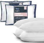 Silentnight Feather and Down Pillows 4 Pack - Luxury Hotel Quality Duck Feather Pillows with Breathable Cotton Cover and Anti-Bacterial - Machine Washable