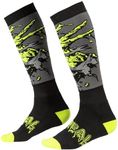 O'Neal Unisex Adult Knee High MX Socks, Black/Green