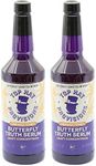 Top Hat Butterfly Pea Flower Tea Extract - Indigo Elixir - Unsweetened Alcohol-Free Blue Tea Tincture - Transform Drinks with Natural Blue and Indigo Hues - 2 Pack 32oz Bottles