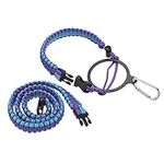 PATIKIL Water Bottle Holder, Paracord Handle Carrying Lanyard Strap Carrier with Ring for 12oz to 64oz Wide Mouth Bottles, Blue, Purple