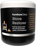 Furniture Clinic Stove Restorer | Matte Black High Heat Paint | Restores and Protects Cast Iron | For use on Log Burners, Grates, & Fireplaces | 8.5oz / 250ml