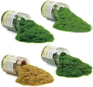 Evemodel CFA6 4x35g Hierba estática mixta de 5mm Terreno en Polvo Hierba verde falsa Jardín de hadas Paisaje en Miniatura Mesas de arena artificiales Módulos de Modelismo Ferroviario
