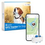 Tractive LTE GPS Dog Tracker - Location & Activity Tracker for Dogs with Unlimited Range (Newest Model), White (TRNJAWH)