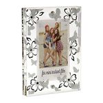 FINE PHOTO GIFTS Acrylic Block Butterfly and Flower Picture Frame for Instax Mini Film