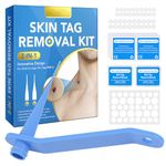 2-IN-1 Skin Tag Tool Kit for Men and Women, Fast and Easy Micro Skin Tags Skin Tag Tool Kit, Painless Skin Tag Kit for Small (2mm) to Medium (8.5mm) Skin Tags - Safe for Most Parts - Blue