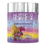 Nutriburst Kids DefenceDynamo - Immune Support & Energy Levels - Vitamin D3 (25µg), Vitamin C (90mg) + Black Elderberry Extract (50mg) - Vegan + Chewable + Sugar Free - Blueberry Flavour - 30 Gummies