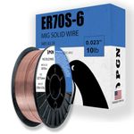 PGN Solid MIG Welding Wire - ER70S-6 .023 Inch - 10 Pound Spool - Mild Steel MIG Wire with Low Splatter and High Levels of Deoxidizers - For All Position Gas Welding