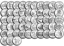 1999 P Complete 1999 thru 2009 P 56-coin B.U. State Quarter Set Uncirculated