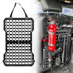 Rigid Molle Panels for Vehicles Truck Mount Rack Panel Tactical Seat Back Organizer Adjustable with 3 Storage Bag & 5 Hook and Loop Fasteners & 2 Elastic Rope for Storage Gears Accessories