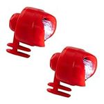 ​2Pcs Headlights for Croc Shoes, Small LED Lights for Croc Shoe Decoration Charms, IPX5 Waterproof Shoes Lights Charms with 3 Light Modes Funny Shoe Accessories for Adults Kids (Red)