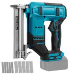 Cordless Brad Nailer Compatible with Makita 18V Battery (No Battery), 18GA Brushless Electric Stapler Nailer with 500 Nails and 500 Staples, 2 Mode Cordless Nail Gun for Upholstery, Woodworking