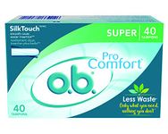 o.b. Pro Comfort  Applicator Free Digital  Tampons, Super  - 40 Count