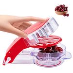 Cherry Pitter, Ehobroc Cherry Pitter Remover, Cherry Stoner Pitter Cherry Corer, Portable Cherry Pitter Tool Kitchen aid with Space-Saving Lock Design-Rose Red-1 Pack