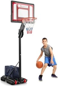 KOMFOTTEU Panier de Basket-Ball en PE et PVC pour l'Extérieur, 10 Niveaux de Hauteur réglables 155-310 cm, Support de Basket-Ball Portable Mobile, Base de Basket-Ball, pour Enfants et Adultes