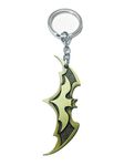 MorningVale Batman Classic Logo keychain Marvel Justice League Batman Dark Knight Rises Key (Gold) (BATMAN) | Metal