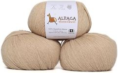 100% Alpaca Yarn Wool Set of 3 Skei