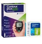 Contour Plus Elite Blood Glucose Monitoring System (with Bluetooth) | Glucometer with 25 Free Test Strips