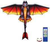 Kite,Large Red Dragon Kite for Children and Adults with 328ft Kite String,Kites for Kids Ages 4-8 Easy To Fly,Great Beach Trip Outdoor Games Activities for Beginners