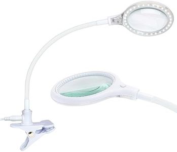 Brightech LightView Flex Magnifying Desk Lamp, 1.75X Light Magnifier, Adjustable Magnifying Glass with Light for Crafts, Reading, Close Work